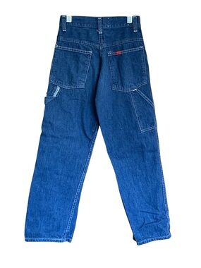Authentic 70s Big Smith Boys Carpenter Jeans Scovill Zipper Made in USA 6/7 Slim